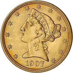 [L#5264] 1907-D $5 NGC MS64