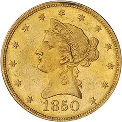 [L#5282] 1850 LD $10 NGC AU58