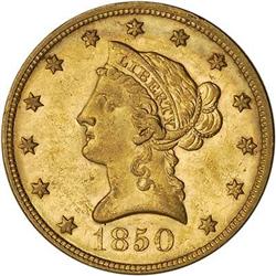 [L#5283] 1850 LD $10 NGC AU58