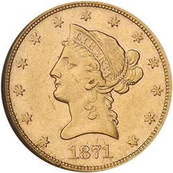 [L#5289] 1871-S $10 NGC AU50