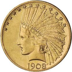 [L#5312] 1908 $10 With Motto NGC MS61