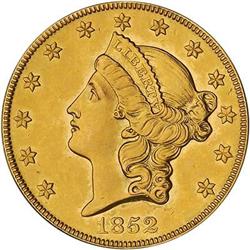 [L#5331] 1852-O $20 MS62 cleaned
