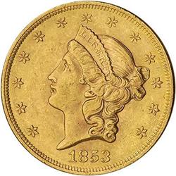 [L#5334] 1853 $20 NGC AU58