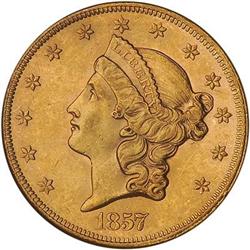 [L#5339] 1857 $20 NGC AU58