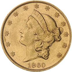 [L#5342] 1860 $20 NGC AU55