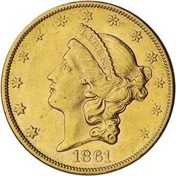 [L#5347] 1861-S $20 NGC AU58