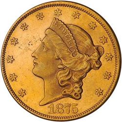 [L#5355] 1875-CC $20 NCS Unc Cleaned