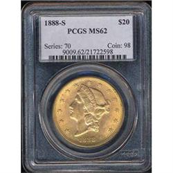 [L#5361] 1888-S $20 PCGS MS62