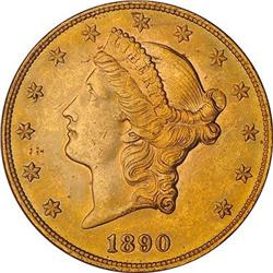 [L#5364] 1890-CC $20 PCGS MS62
