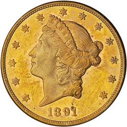 [L#5367] 1891-CC $20 NGC AU58