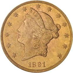 [L#5368] 1891-S $20 PCGS MS63