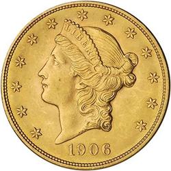 [L#5396] 1906 $20 NGC MS62