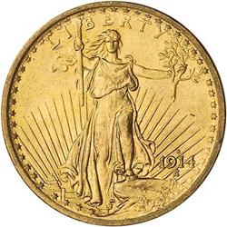 [L#5424] 1914-S $20 NGC MS64