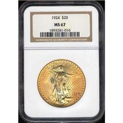 [L#5432] 1924 $20 NGC MS66
