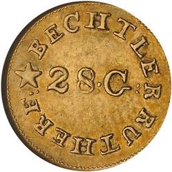 [L#5460] C. Bechtler G$1 28G N Reversed NGC MS61