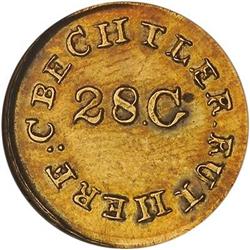 [L#5462] C. Bechtler G$1 28G High NGC AU58