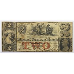 1857 $2 MOUNT VERNON BANK