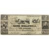 Image 1 : 1853 $2 BANK OF HALLOWELL
