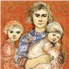 Image 2 : "Jenet, Mary and Wee Jenet" Limited Edition Lithograph by Edna Hibel (1917-2014), Numbered and Hand 