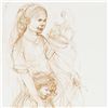 Image 2 : "Small Breton Woman with Child" Limited Edition Lithograph by Edna Hibel (1917-2014), Numbered and H