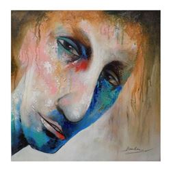Berberyan, "I know All That" Original Mixed Media on Canvas with COA.