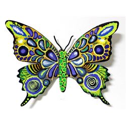 Patricia Govezensky- Original Painting on Cutout Steel  Butterfly CLXXIV 