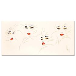 Steve Leal, "Four Faces" Limited Edition Serigraph, Numbered and Hand Signed with Letter of Authenti