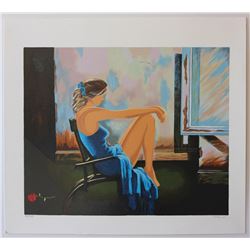 Alexander Borewko- Original Serigraph on Paper "Lady In Blue"