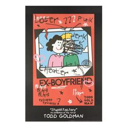  Ex-Boyfriend  Fine Art Litho Poster Hand Signed by Renowned Pop Artist Todd Goldman.