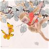 Image 2 : Caroline Young, "Playtime" Framed Original Gouache Painting on Mother of Pearl Paper, Hand Signed wi