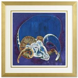 Lu Hong, "Capricorn" Framed Limited Edition Giclee, Numbered and Hand Signed with COA.