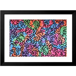 Keith Haring "Untitled, 1985 (figures)" Custom Framed