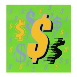 Steve Kaufman (1960-2010), "Dollar Sign State 2" Limited Edition Silkscreen on Canvas, Numbered 8/50