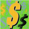 Image 2 : Steve Kaufman (1960-2010), "Dollar Sign State 2" Limited Edition Silkscreen on Canvas, Numbered 8/50