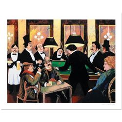 Guy Buffet, "Billiards" Limited Edition Serigraph; Numbered and Hand Signed with Certificate of Auth