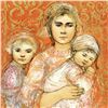 Image 2 : "Jenet, Mary and Wee Jenet" Limited Edition Lithograph by Edna Hibel (1917-2014), Numbered and Hand 