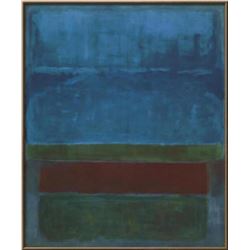 Mark Rothko "Untitled (Blue, Green, and Brown )" Custom Framed Offset Lithograph