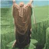 Image 2 : Ringo (Protege of Andy Warhol's Apprentice, Steve Kaufman), "Moses" One-of-a-Kind Hand Pulled Silksc