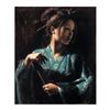 Image 1 : Fabian Perez, "Geisha En Turquesa" Hand Textured Limited Edition Giclee on Board. Hand Signed and Nu