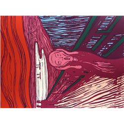 Andy Warhol- Silk Screen  Munch's 'The Scream' - Pink 