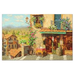 Viktor Shvaiko, "San Trovaro Taverna" Limited Edition Hand Embellished on Canvas, Numbered and Hand 