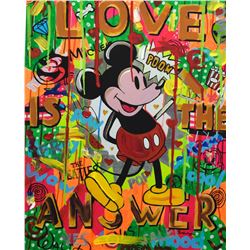 Nastya Rovenskaya- Mixed Media "The Answer is Love"