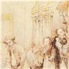 Image 2 : Brachi Horen, "Children With Torah" Hand-Embellished Mixed Media with Goldleaf, Hand Signed with Cer
