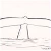 Image 2 : Wyland, "Whale Tail" Framed Original Sketch, Hand Signed with Certificate of Authenticity.