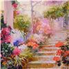 Image 2 : Pino (1939-2010), "Rose Garden Steps" Artist Embellished Limited Edition on Canvas, Numbered and Han