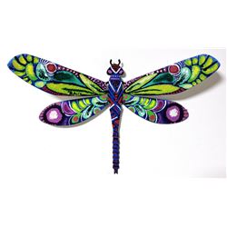 Patricia Govezensky- Original Painting on Cutout Steel "Dragonfly XII"