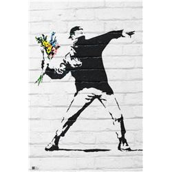 Banksy "Flower Bomber" 24x36 in. Offset Lithograph