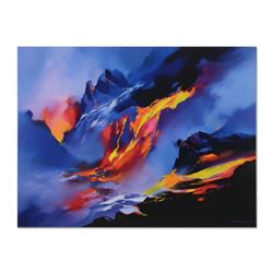 Thomas Leung, "River of Fire" Hand Embellished Limited Edition on Canvas, Numbered 70/100 and Hand S