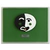Image 1 : "Harlequin IV" Original Hand-Made Ceramic Mask Sculpture by George Marlowe, with Certificate of Auth