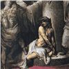 Image 2 : Steve Kaufman (1960-2010) "Jesus, State Two" One of a kind Hand Painted Silkscreen on Canvas Numbere